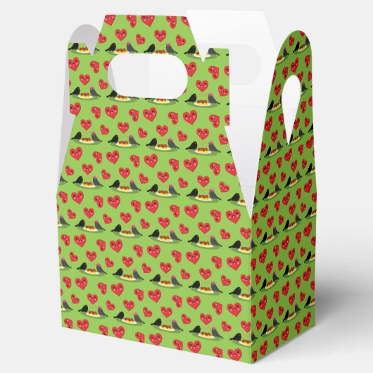 Spaghetti Meatballen Romantic Date Pattern Bedankdoosjes (Geopend)