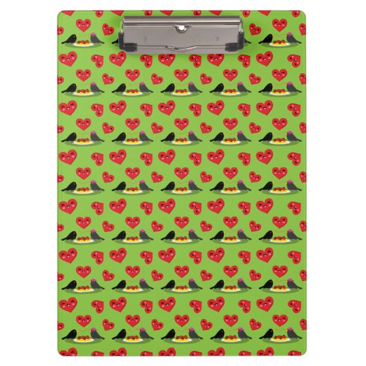 Spaghetti Meatballen Romantic Date Pattern Klembord (Voorkant)