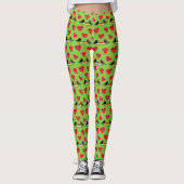 Spaghetti Meatballen Romantic Date Pattern Leggings (Voorkant)