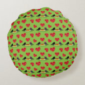 Spaghetti Meatballen Romantic Date Pattern Rond Kussen (Achterkant)
