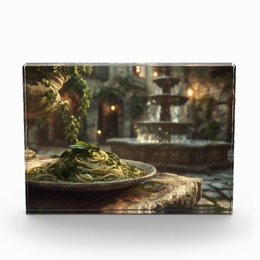 Spaghetti met Broccoli Rabe Fotoblokken (Voorkant)