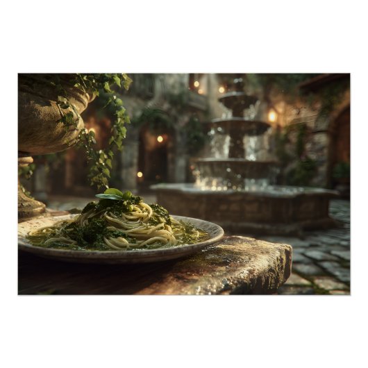 Spaghetti met Broccoli Rabe Perfect Poster (Voorkant)