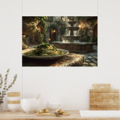 Spaghetti met Broccoli Rabe Poster (Keuken)