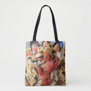 Spaghetti met Mosselen & Cherry Tomaten Italiaans  Draagtas