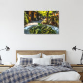 Spaghetti met romige spinazie saus canvas afdruk (Insitu (Slaapkamer))