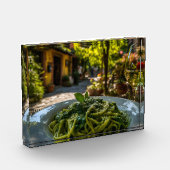 Spaghetti met romige spinazie saus fotoblokken (Links)