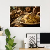 Spaghetti met truffelboter poster (Thuiskantoor)