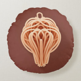 Spaghetti noedel uniek patroon rond kussen