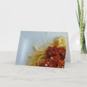 Spaghetti! Notecard, Brad Hines Fotografie Kaart