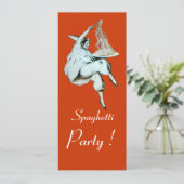 SPAGHETTI PARTIJ, ITALIAANSE KITCHEN-diner, brunch Kaart (Staand voorkant)