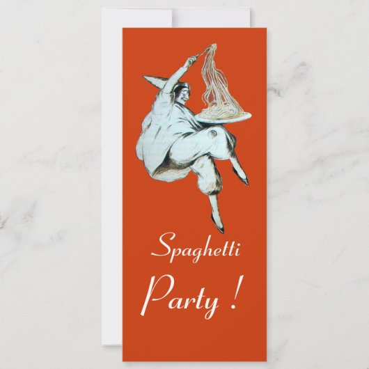 SPAGHETTI PARTIJ, ITALIAANSE KITCHEN-diner, brunch Kaart (Voorkant)