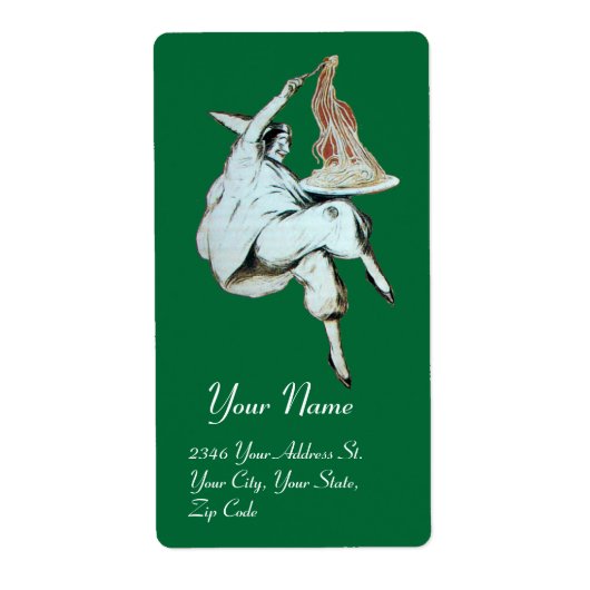 SPAGHETTI-PARTIJ ITALIAANSE KITCHEN, RESTAURANT gr Etiket (Voorkant)