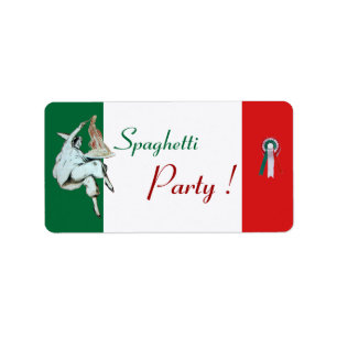 SPAGHETTI-PARTIJ ITALIAANSE KITCHEN, RESTAURANT gr Etiket