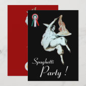 SPAGHETTI PARTIJ, ITALIAANSE KITCHEN rood diner, b Kaart (Voorkant / Achterkant)