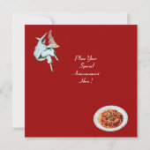 SPAGHETTI PARTIJ, ITALIAANSE KITCHEN rood diner Kaart (Achterkant)