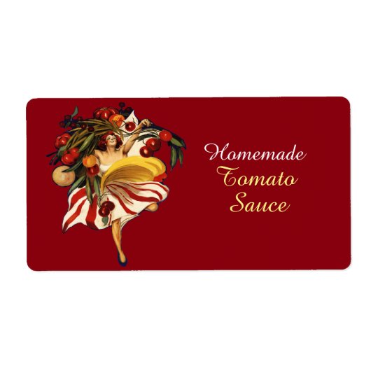 SPAGHETTI PARTY DANCE, ITALIAN KITCHEN TOMATO SAUC ETIKET (Voorkant)