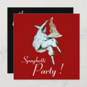 SPAGHETTI PARTY, ITALIAN KITCHEN red diner, brunch Kaart (Voorkant / Achterkant)