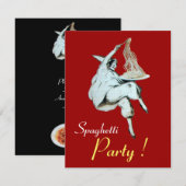 SPAGHETTI PARTY, ITALIAN KITCHEN red diner, brunch Kaart (Voorkant / Achterkant)