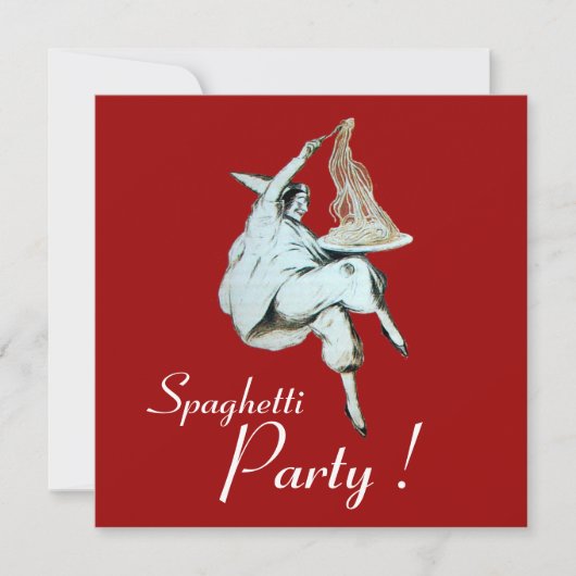 SPAGHETTI PARTY, ITALIEN KITCHEN Diner Invitation (Devant)