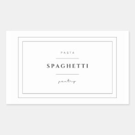 Spaghetti Pasta Label Stickers