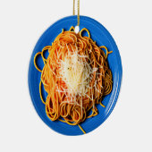 Spaghetti Pun de Noël Ornement en céramique (Droite)