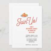 Spaghetti repetitie diner uitnodiging (Voorkant / Achterkant)