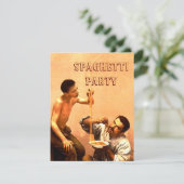 Spaghetti-uitnodiging Kaart (Staand voorkant)