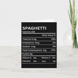 Spaghetti Voedingsfeiten Grappige Thanksgiving Nut Kaart
