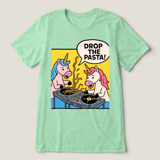 Spaghettidruppel Tri-Blend Shirt (Design voorkant)