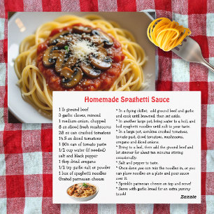 Spaghettisaus Recept Briefkaart