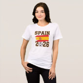 Spain 2026 Soccer Design Tri-Blend Shirt (Voorkant volledig)