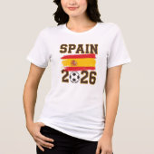 Spain 2026 Soccer Design Tri-Blend Shirt (Voorkant)