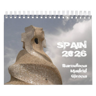 Spain Barcelona Madrid Girona 2026 calendar Kalender