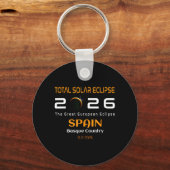 Spain Basque Country Total Solar Eclipse August Sleutelhanger (Voorkant)