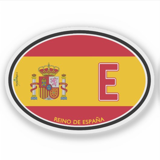 SPAIN Espana Spanish Vehicle ID Flag Sticker (Devant)