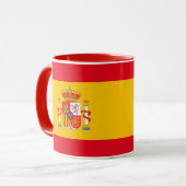 Spain Flag Coffee Mug – Patriotic Spanish Decor Mok (Voorkant links)