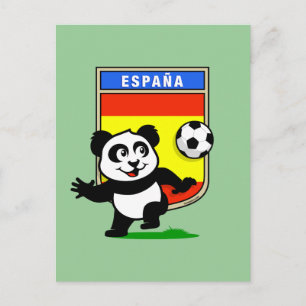Spain Football Panda Briefkaart