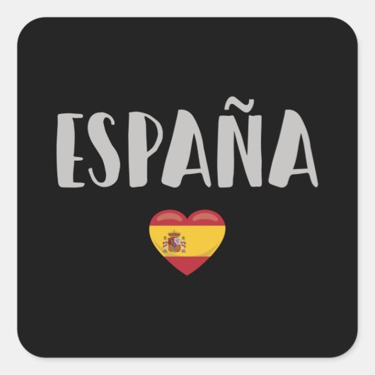 Spain Soccer FC Vierkante Sticker (Voorkant)