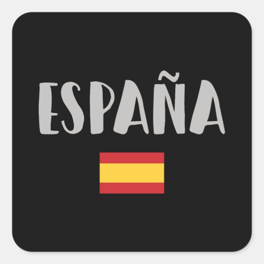 Spain Soccer FC Vierkante Sticker (Voorkant)