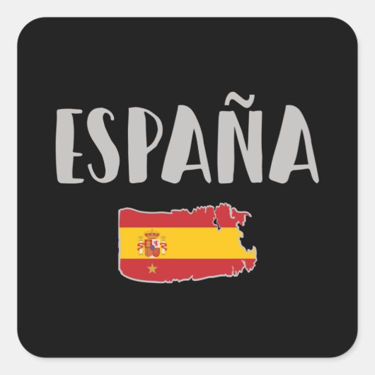 Spain Soccer FC Vierkante Sticker (Voorkant)