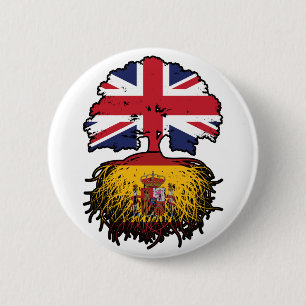 Spain Spanish British UK Verenigd Koninkrijk Ronde Button 5,7 Cm