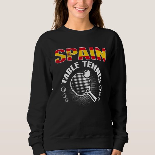 Spain Table Tennis     Support Spanish Ping Pong T Trui (Voorkant)