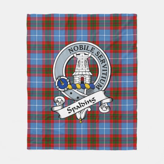 Spalding Clan Badge Tartan Pset Fleece Deken (Voorkant)