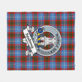 Spalding Clan Badge Tartan Pset Fleece Deken (Voorkant (Horizontaal))