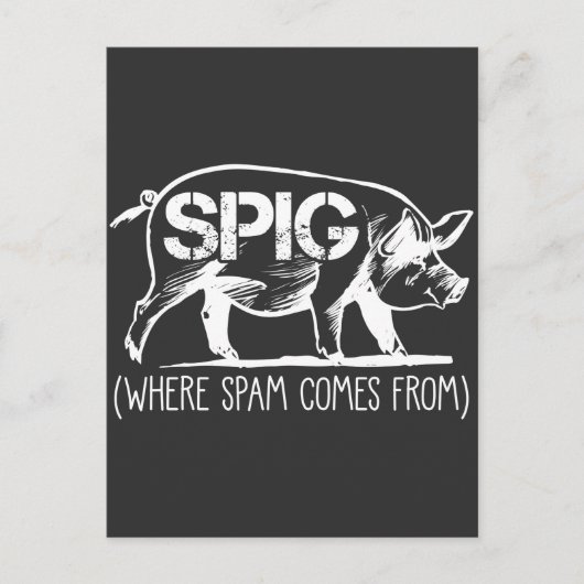 Spam Mail Employee Spig Pig Email Trash Folder Briefkaart (Voorkant)
