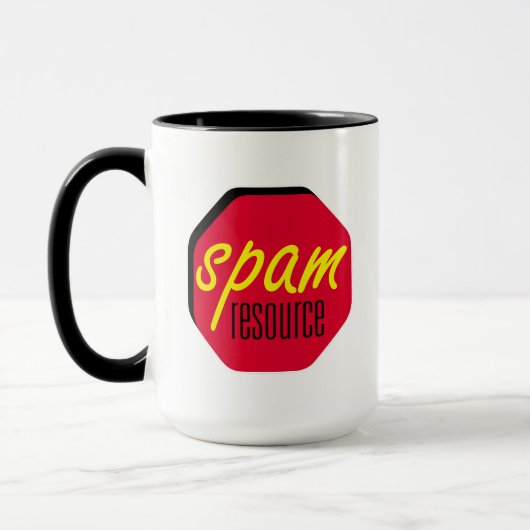 Spam Resource koffie mok (Links)