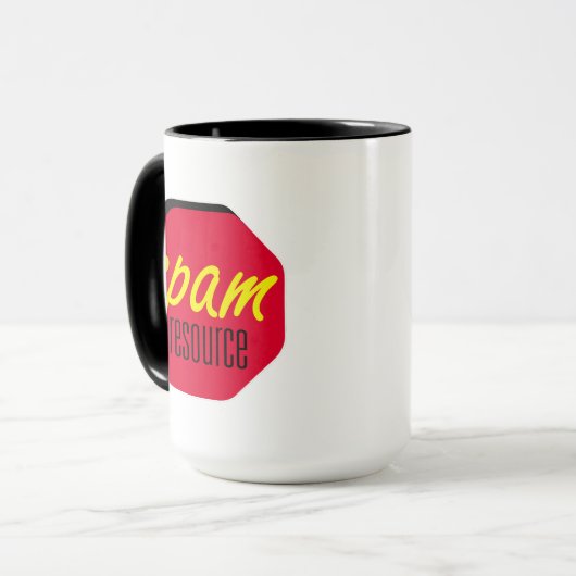 Spam Resource koffie mok (Voorkant links)