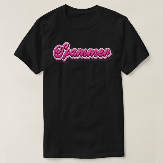 Spammer Roze T-shirt (Design voorkant)