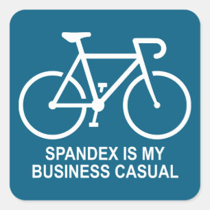Spandex Is Mijn Zakelijke Fietstenue Vierkante Sticker
