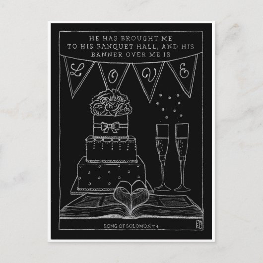 Spandoek boven mij is liefde Inspiratie Postkaart (Voorkant)